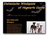 of Hogwarts castle Italian greyhounds